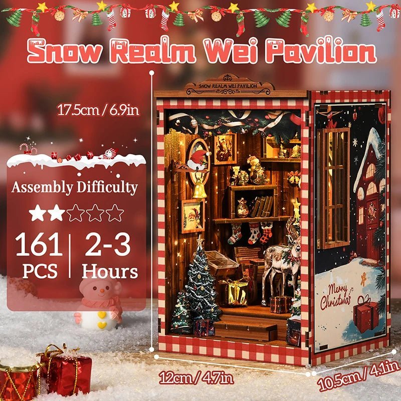 Snow Realm Pavilion - DIY Book Nook Kit - NookFan
