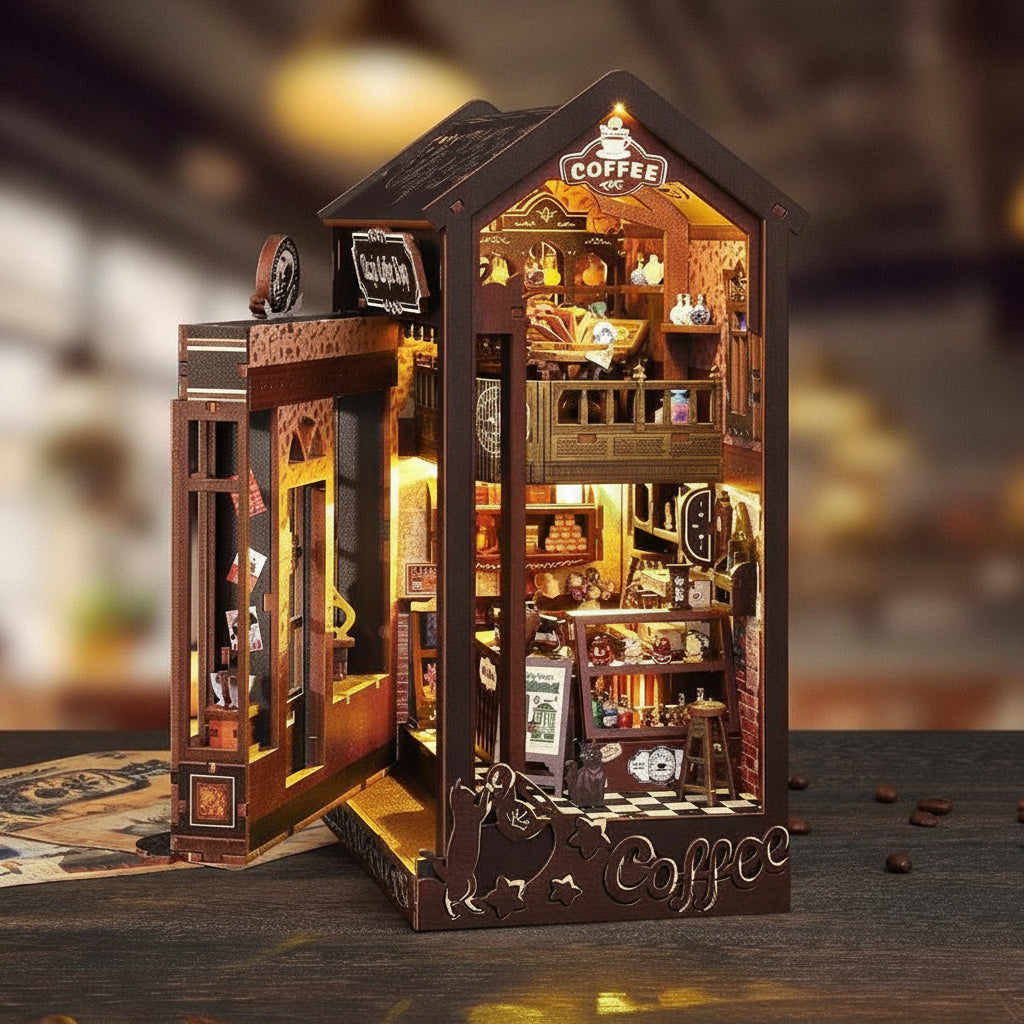 Cozy Coffee Corner - DIY Book Nook Kit - TryNooki