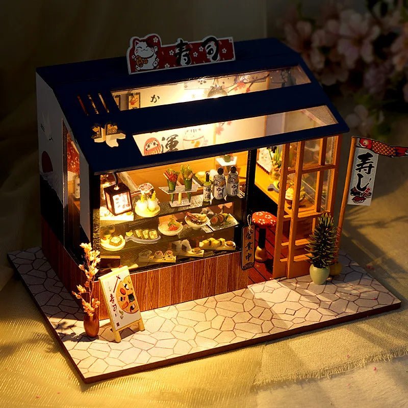Sushi Shop - DIY Miniature World Kit - NookFan
