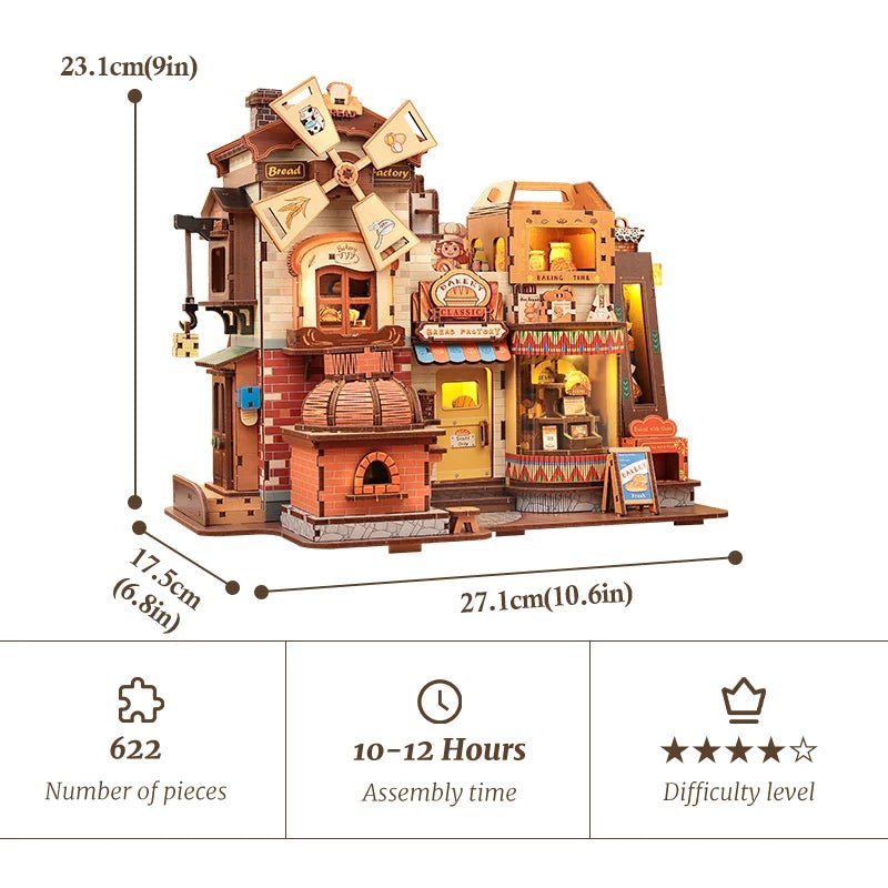Factory Bread - 3D Wooden Music Box Puzzle Kit - TryNooki