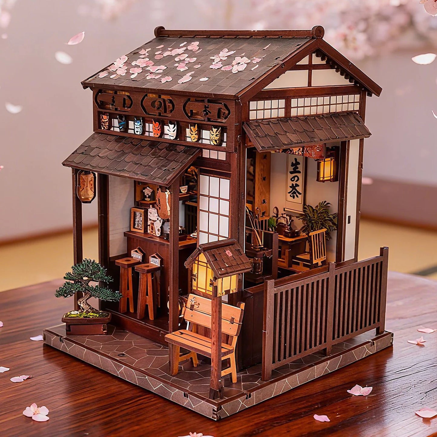 Sakura Tea Pavilion - DIY Book Nook Kit - TryNooki