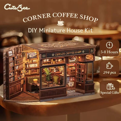 Corner Coffee Shop Miniature Model - TryNooki