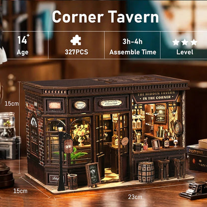 Cozy Corner Tavern - DIY Wooden Book Nook Kit