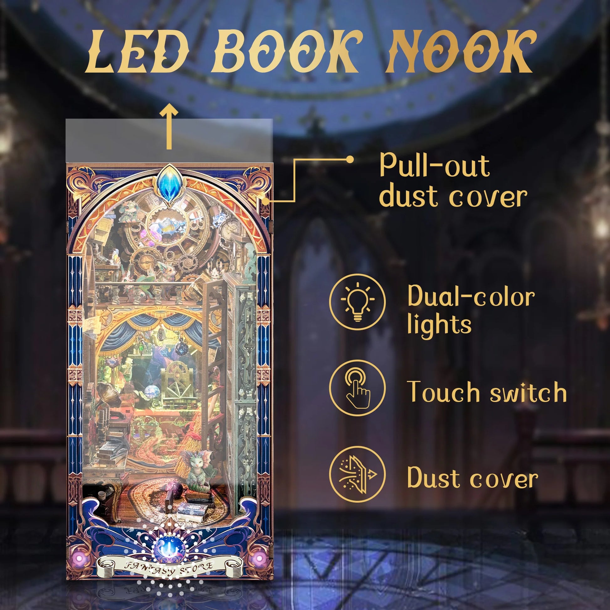 Mystic Emporium - DIY Wooden Book Nook Kit - TryNooki