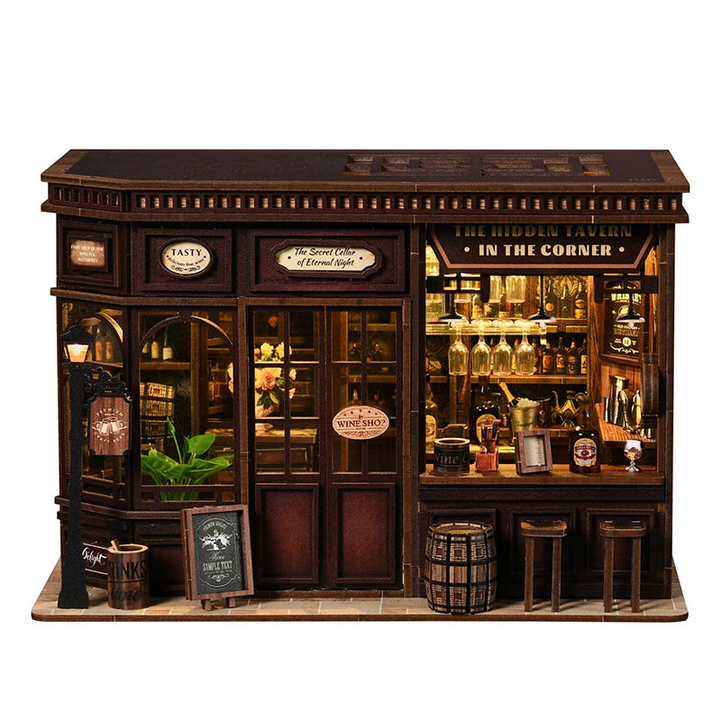 Cozy Corner Tavern - DIY Wooden Book Nook Kit