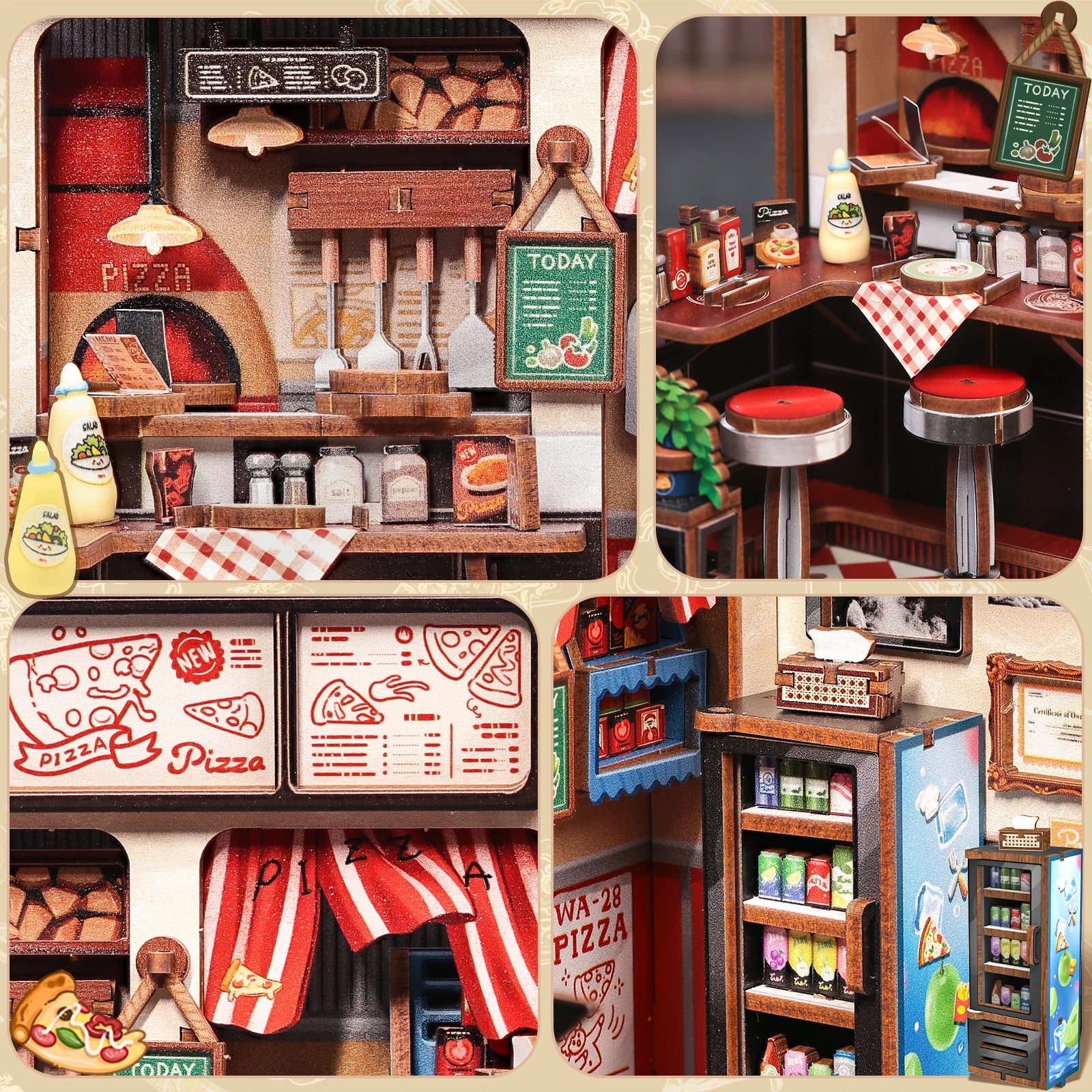 Uncle Joe's Pizzeria - DIY Book Nook Kit - TryNooki