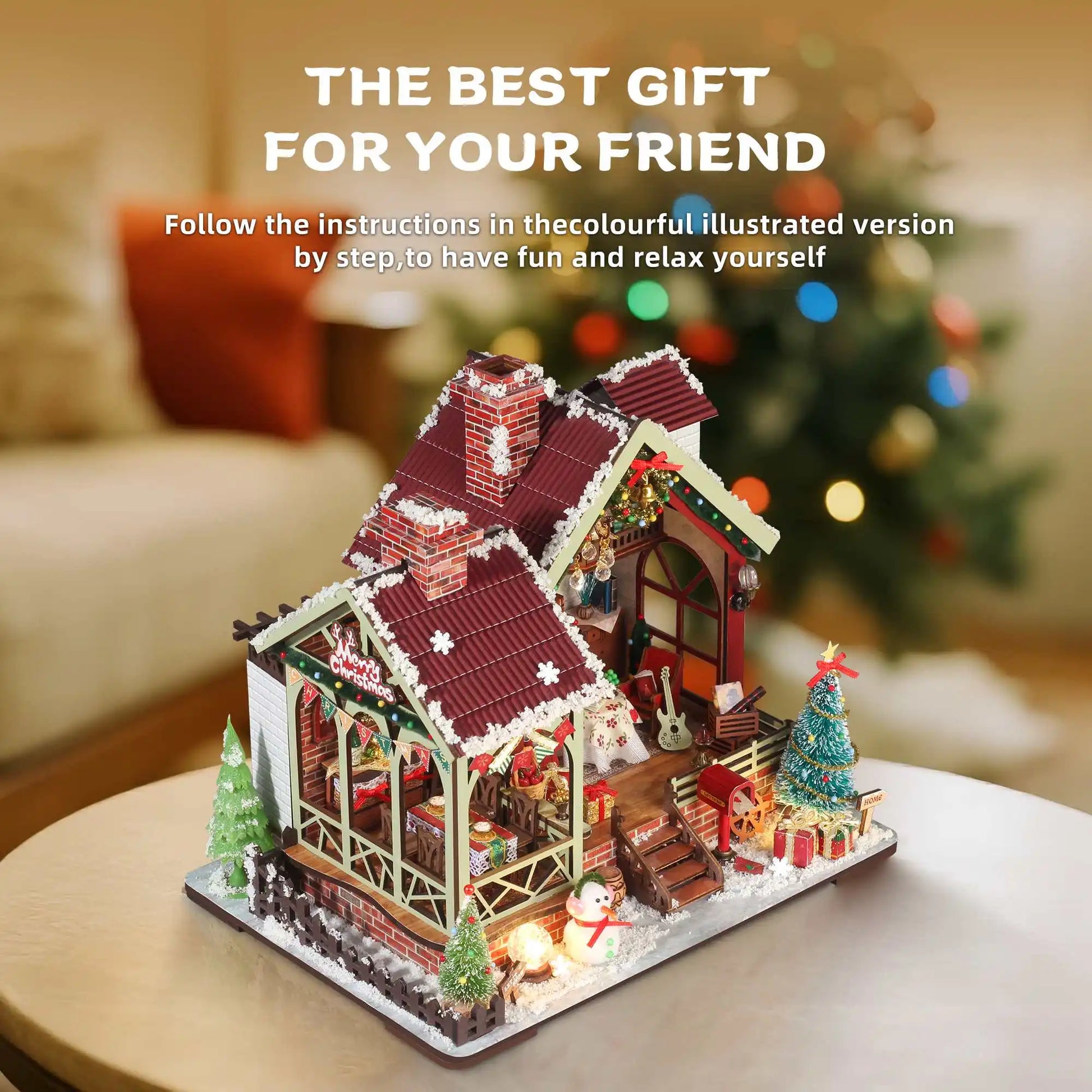 Christmas Night Warm House - Miniature World Kit - TryNooki