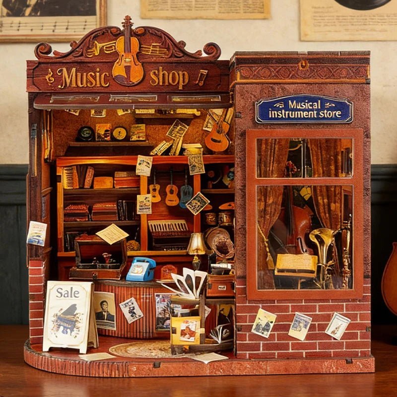 Music Shop - DIY Book Nook Kit - NookFan