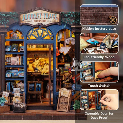 Journey Trace Bookshop - DIY Book Nook Kit - TryNooki
