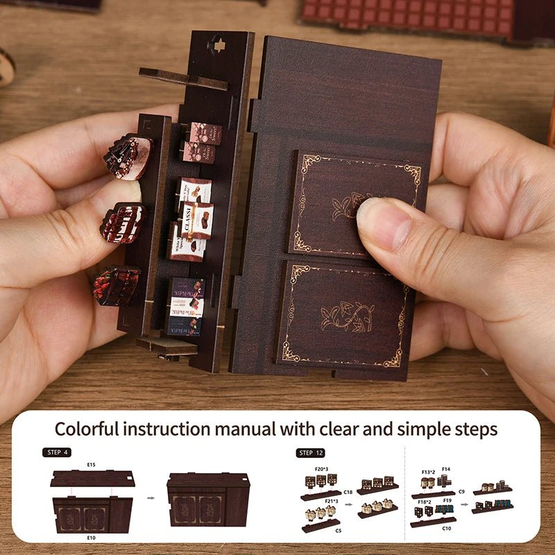Sweet Chapter Wooden DIY Book Nook Kit - TryNooki