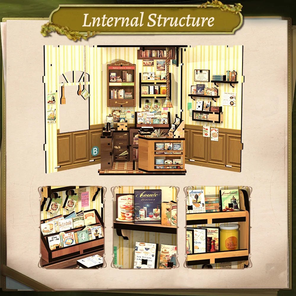 The Cooking Bookstore - DIY Book Nook Kit - TryNooki