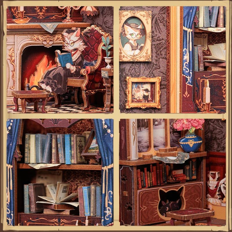 Count Cat's Study - Diy Book Nook Kit - TryNooki