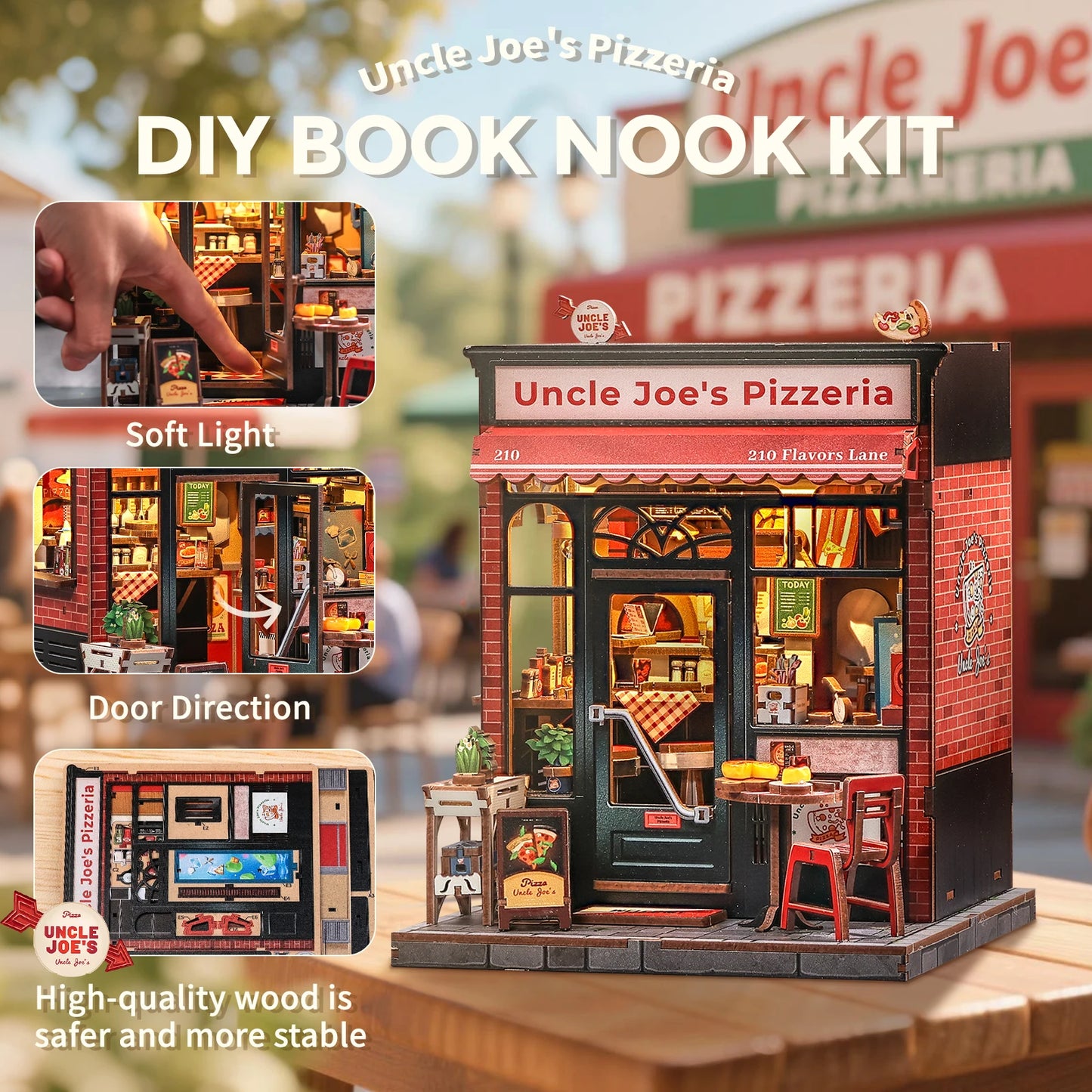 Uncle Joe's Pizzeria - DIY Book Nook Kit - TryNooki