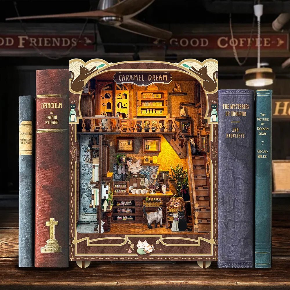 Caramel Dream Casa - DIY Wooden Book Nook Kit - TryNooki