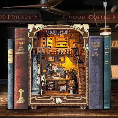 Caramel Dream Casa - DIY Wooden Book Nook Kit - TryNooki