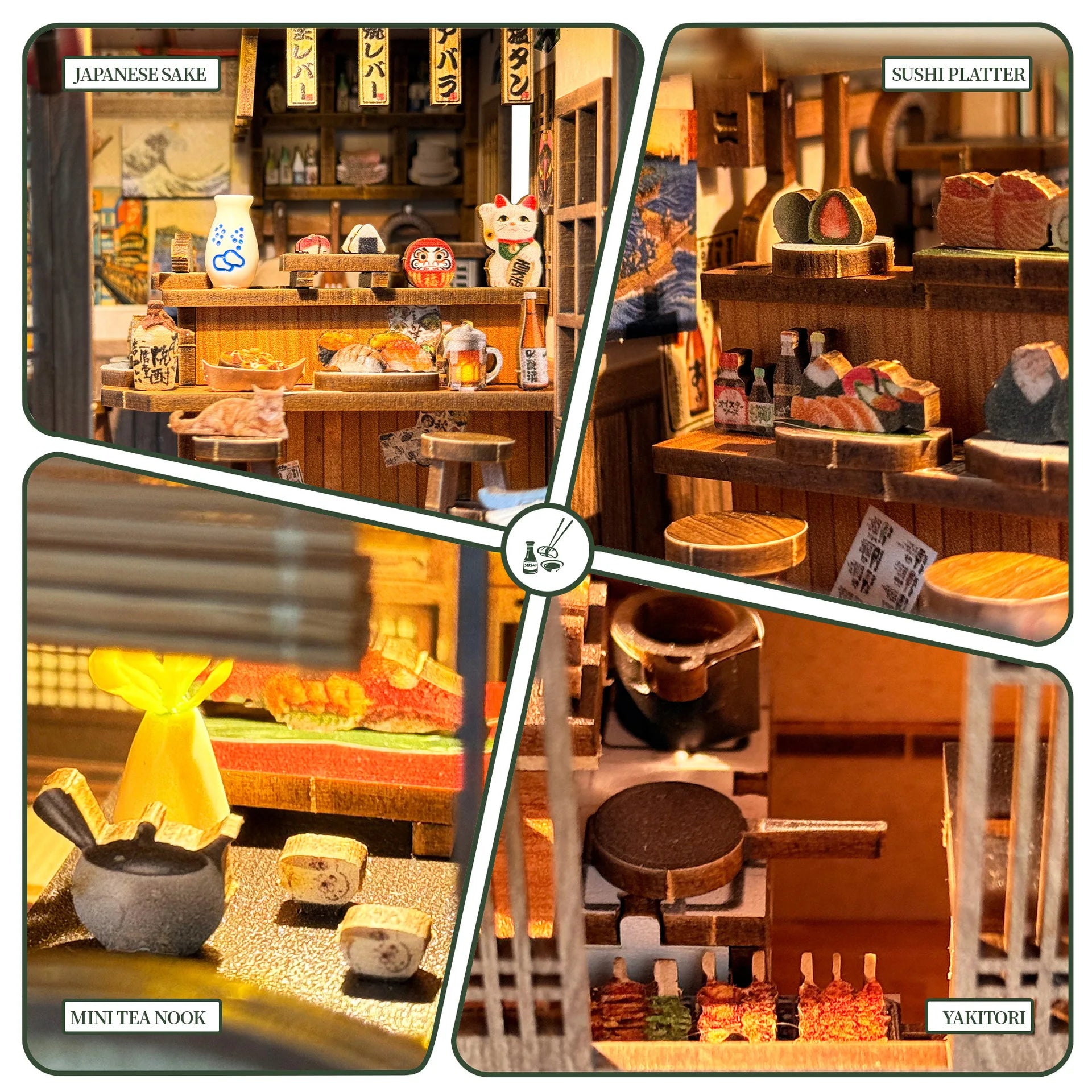 Bridgeside Machiya DIY Wooden Miniature Dollhouse Kit