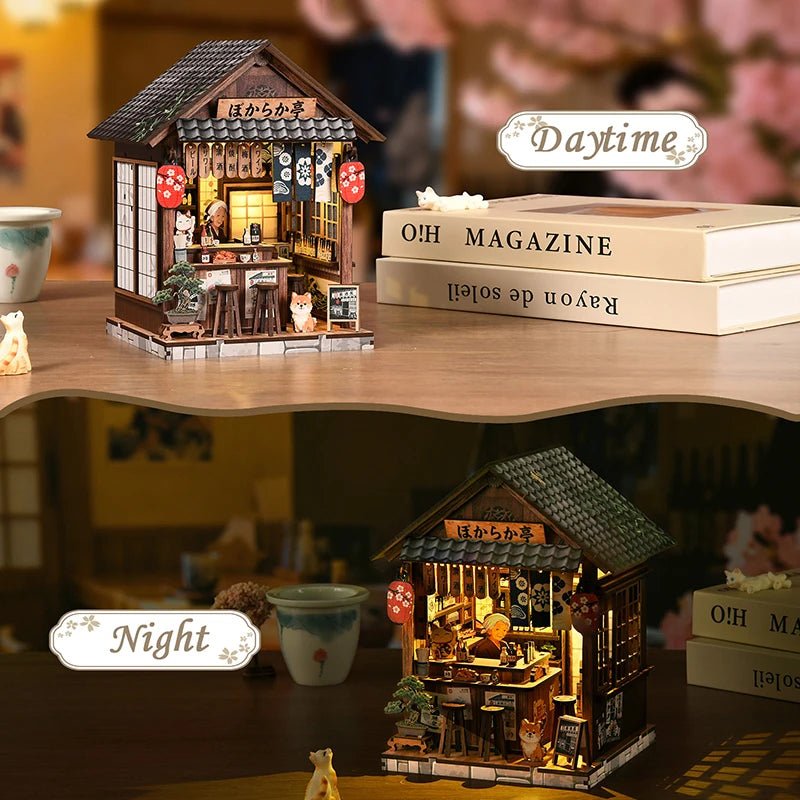 "Tranquil Izakaya" DIY Wooden Bookend Kit - TryNooki
