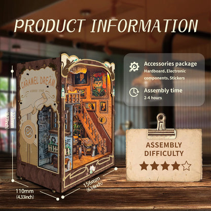 Caramel Dream Casa - DIY Wooden Book Nook Kit - TryNooki
