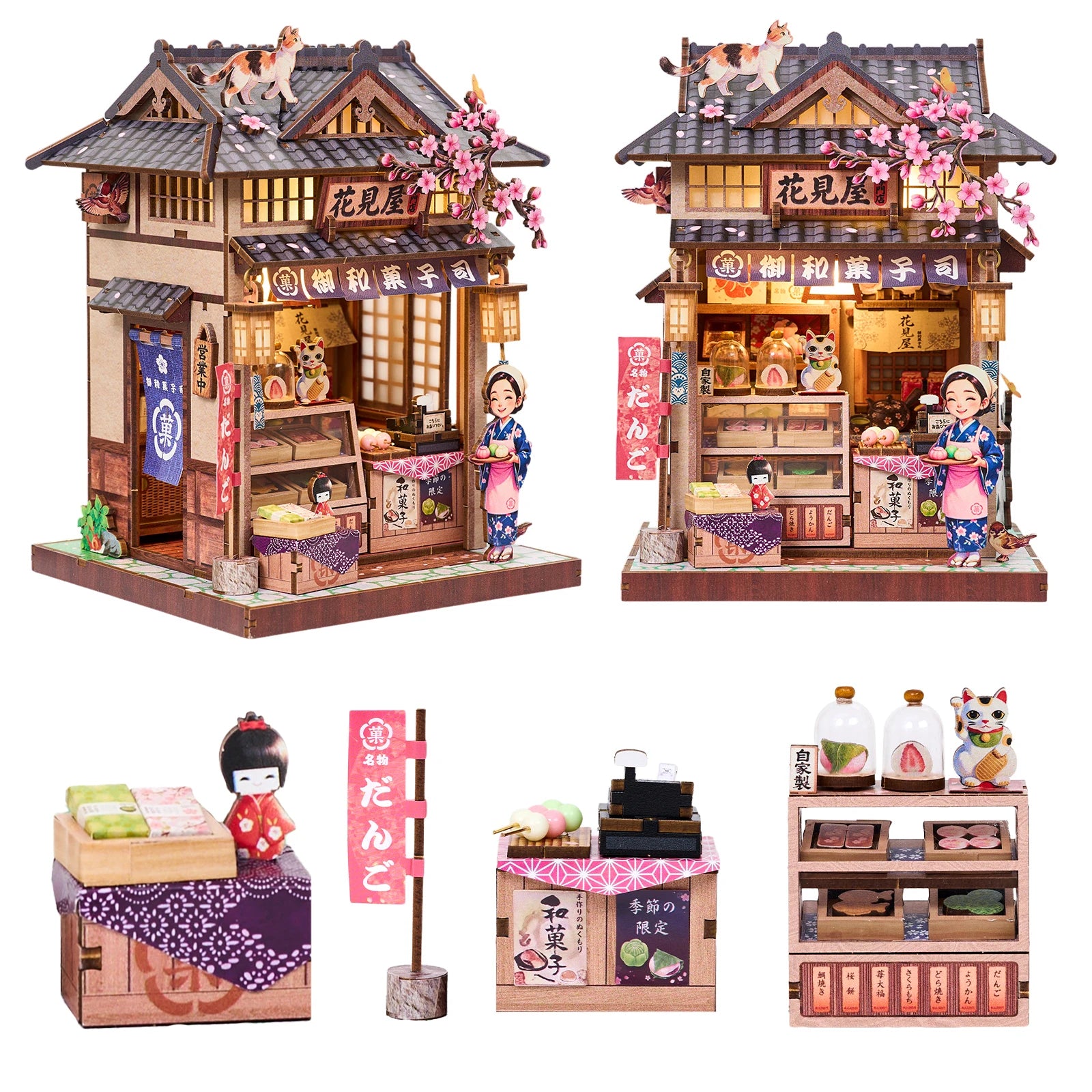 Japanese Wagashi Shop DIY Book Nook Kit