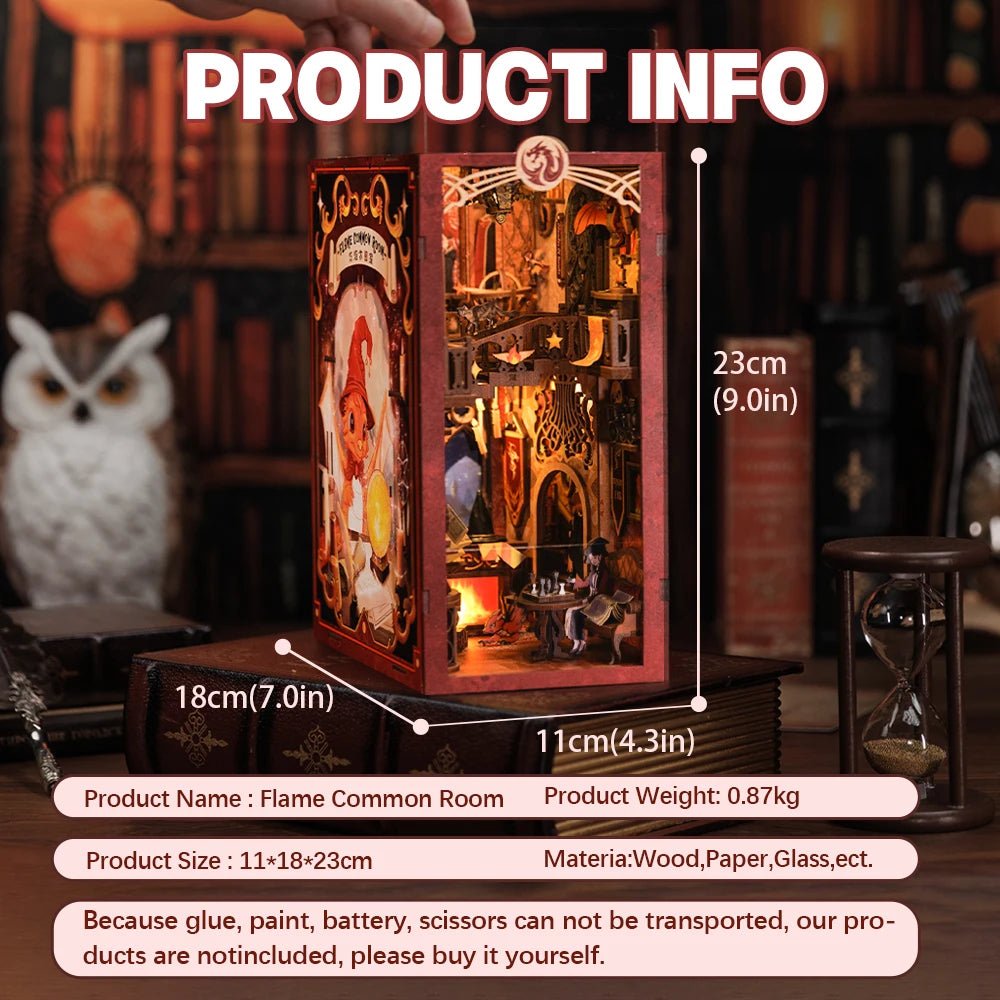 Flame Common Room - DIY Book Nook Kit - TryNooki
