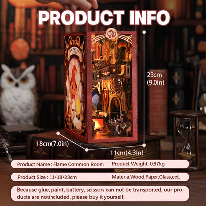 Flame Common Room - DIY Book Nook Kit - TryNooki