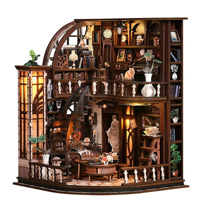 Bacchus Bookstore - DIY Miniature Dollhouse Kit - TryNooki