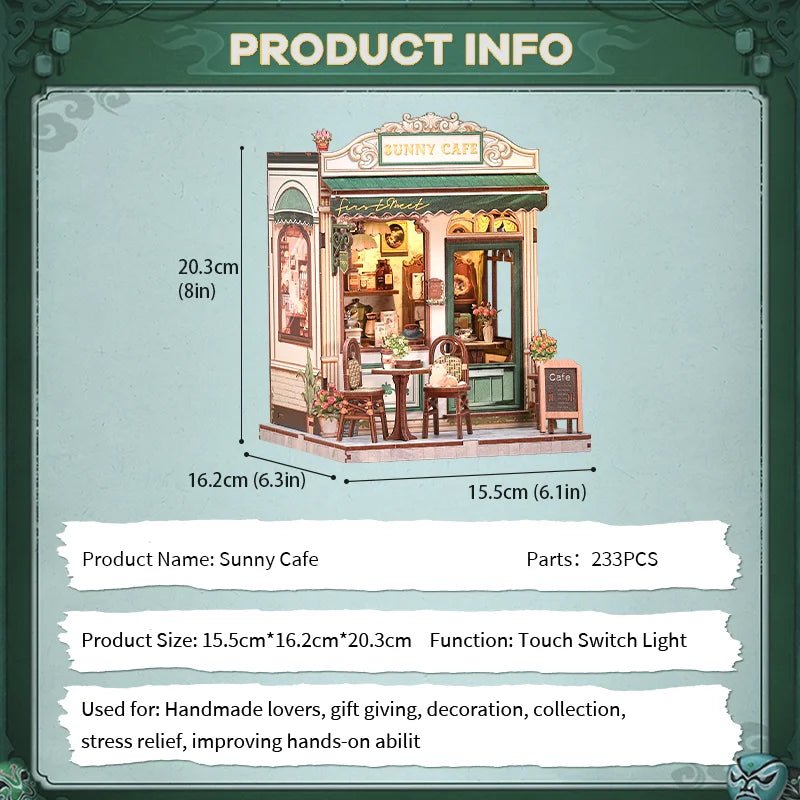Sunny Cafe - DIY Book Nook Kit - TryNooki