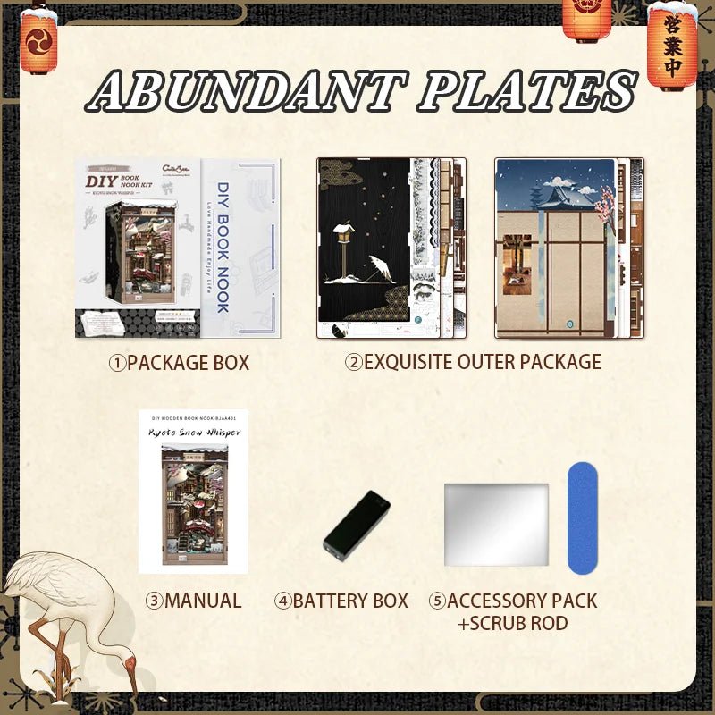 Kyoto Snow Whisper - DIY Book Nook Kit - TryNooki