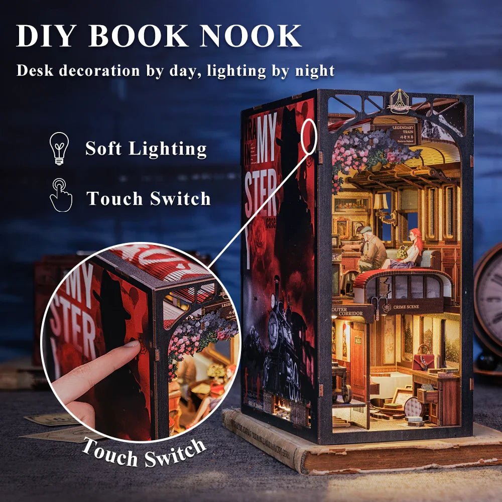 Detective Train Mystery - DIY Book Nook Kit - TryNooki