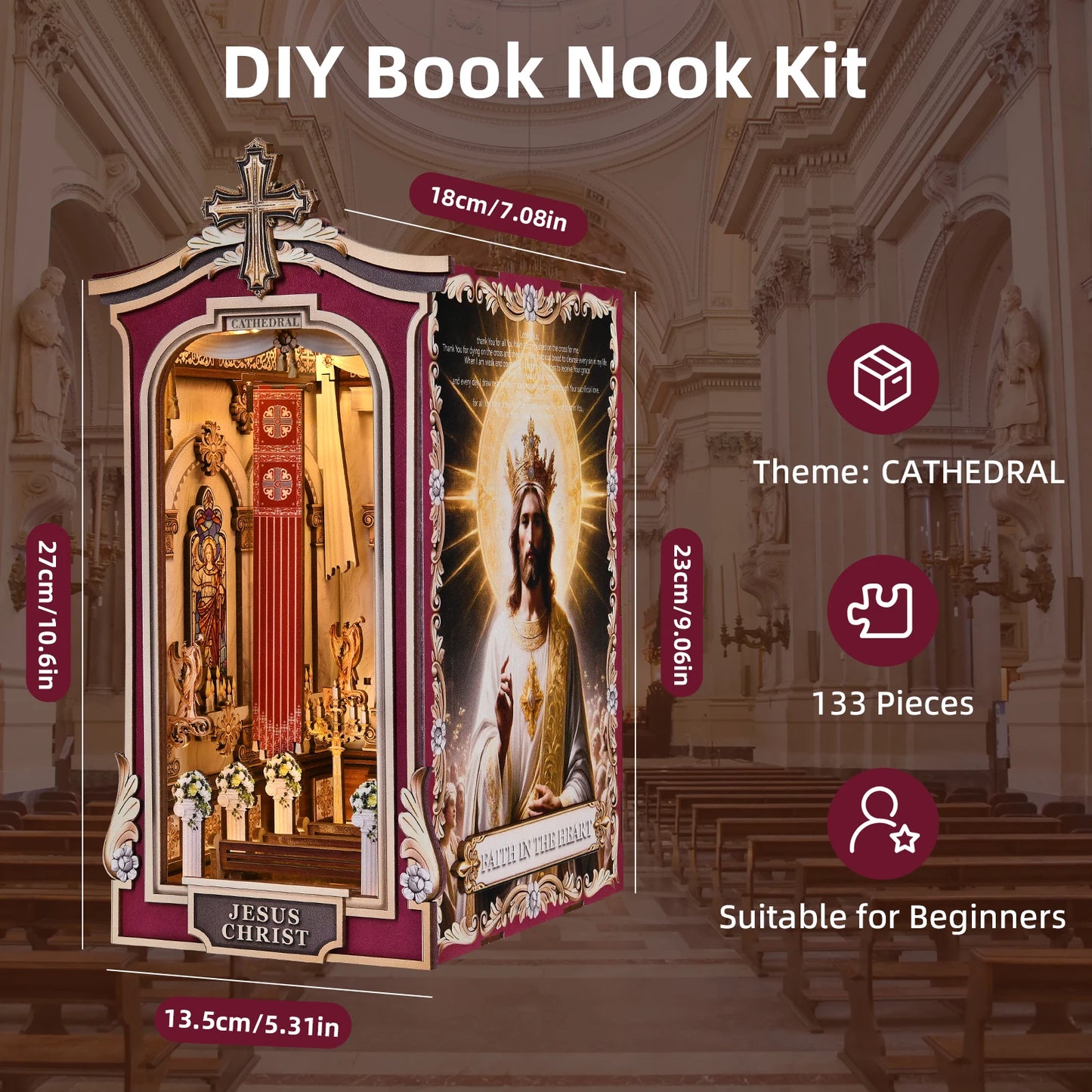 Cathedral Book Nook Kit - TryNooki