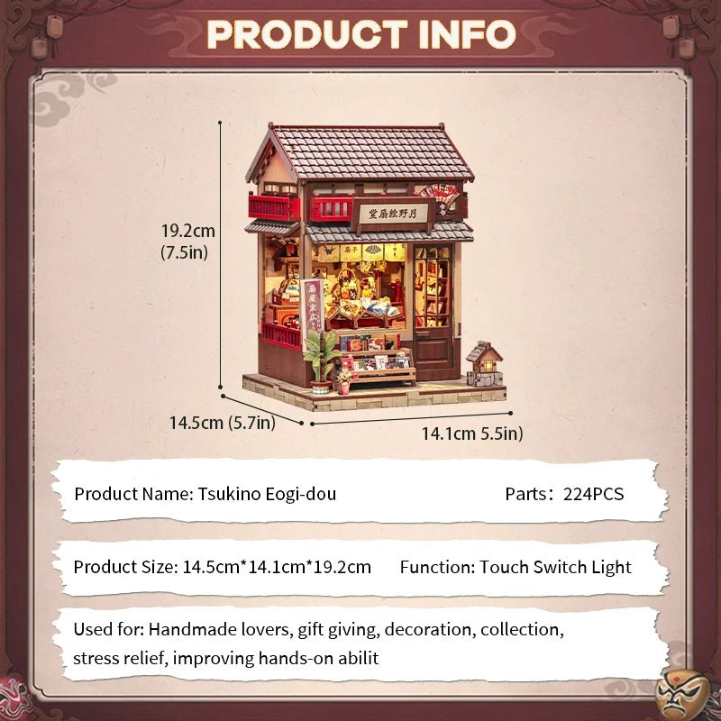 Tsukino Eogi - dou - Japanese DIY Book Nook Kit - TryNooki