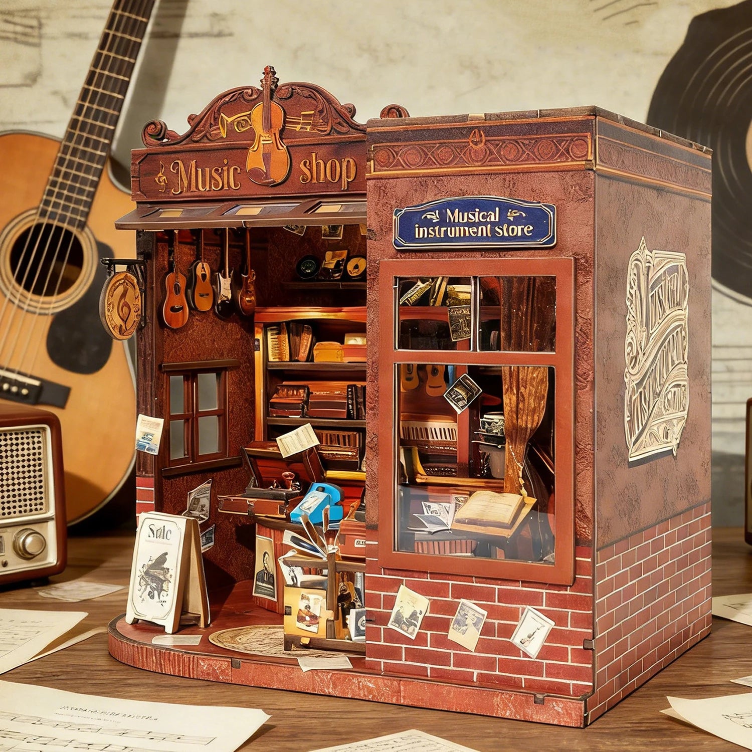 Music Shop - DIY Book Nook Kit - NookFan