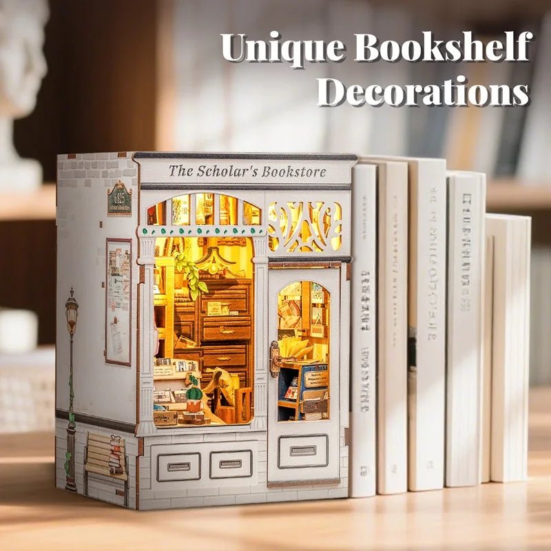 Memories Bookshop - Miniature 3D Wooden Dollhouse Kit - TryNooki