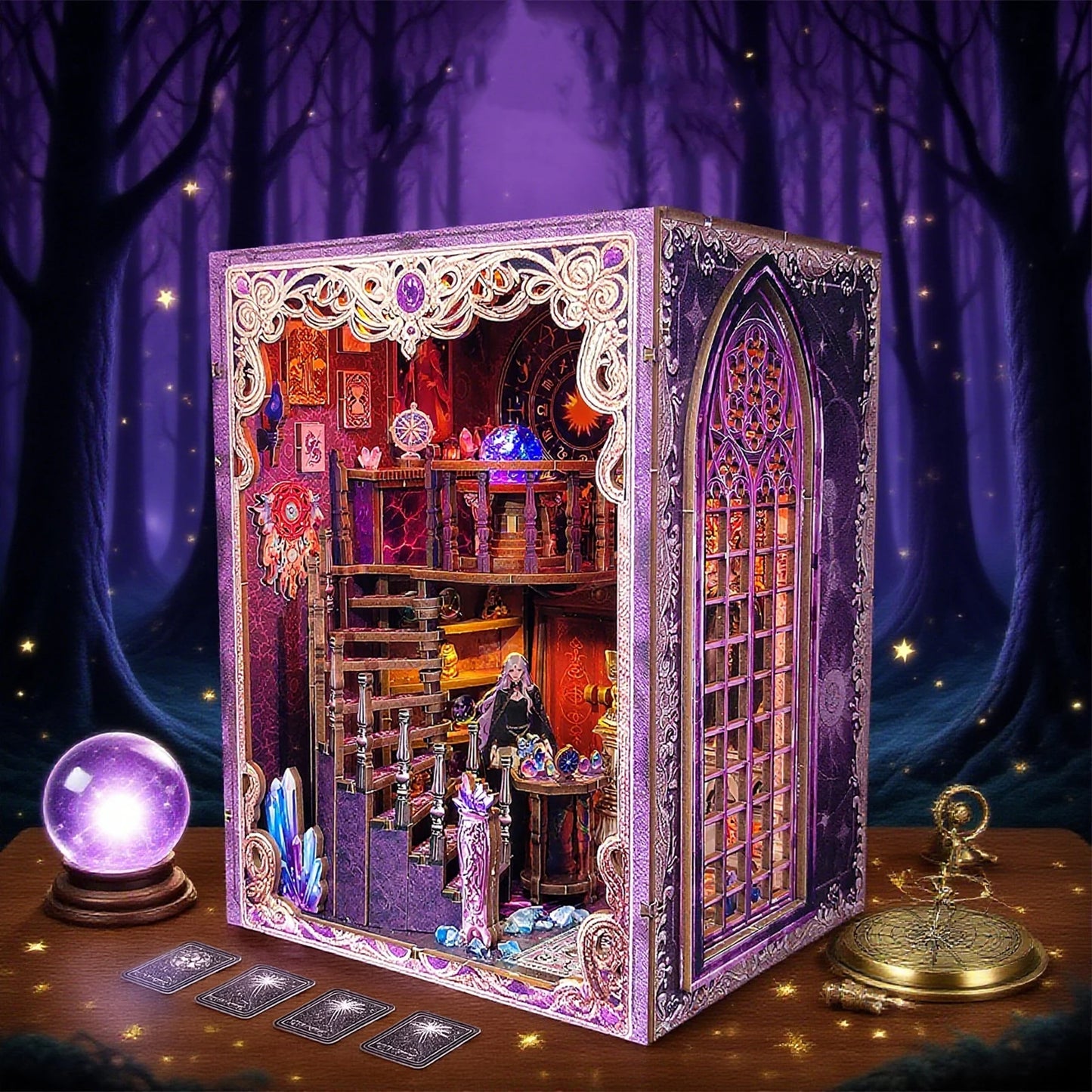 Mystic Tarot Alley - DIY Book Nook Kit - TryNooki