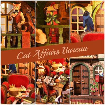 Cat Affairs Bureau - Book Nook Kit - TryNooki
