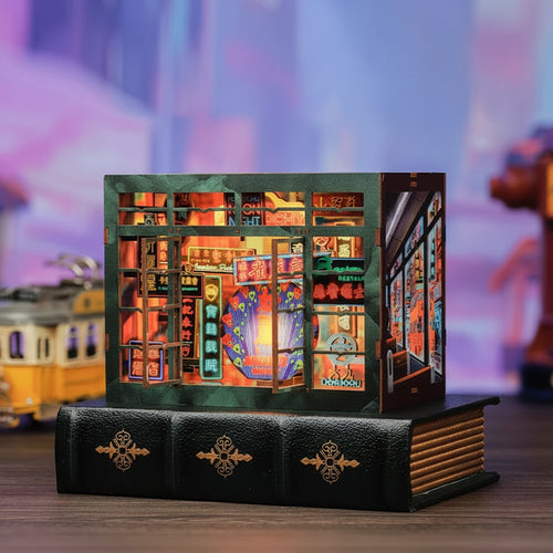 Hong Kong Neon Night - DIY Book Nook Kit - TryNooki