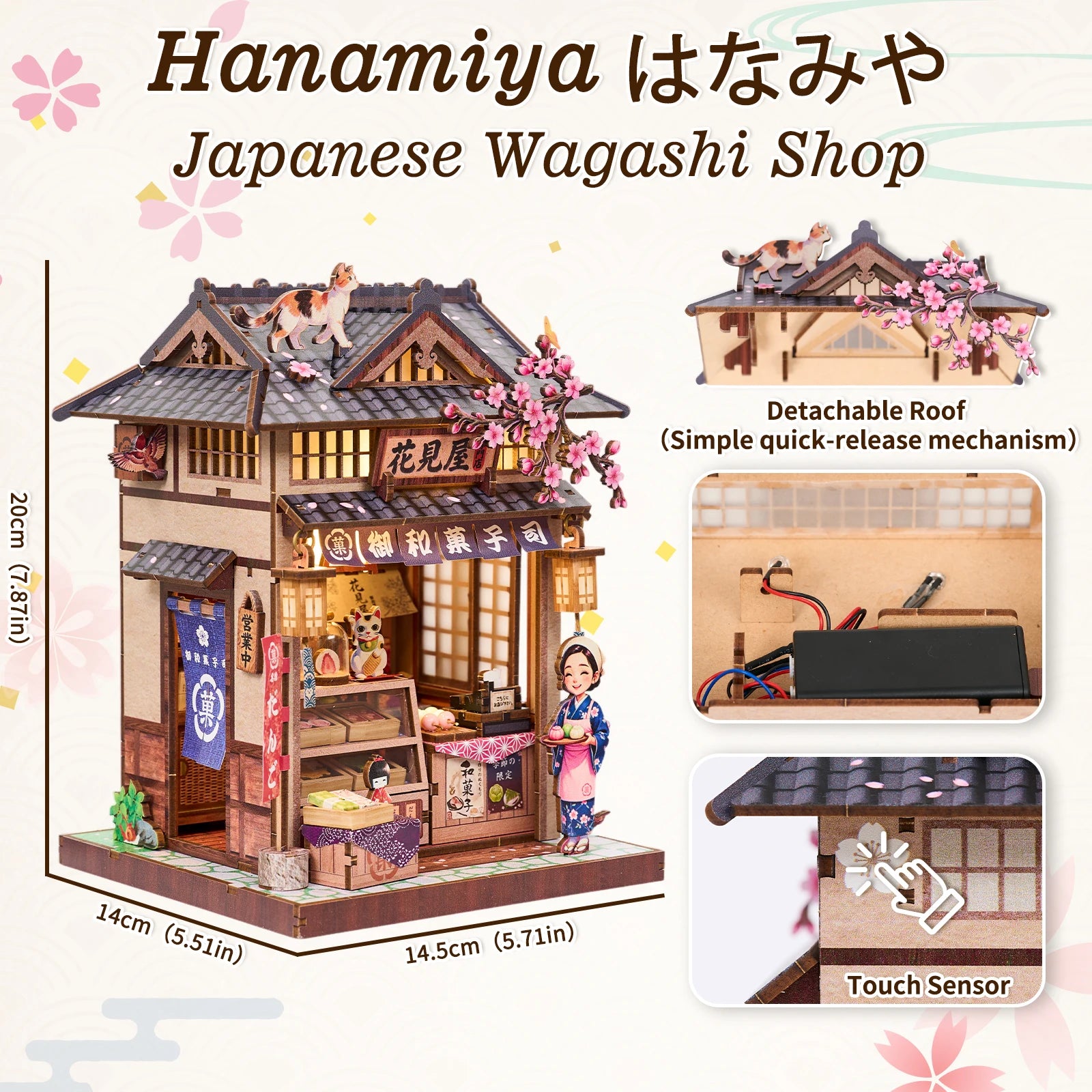 Japanese Wagashi Shop DIY Book Nook Kit