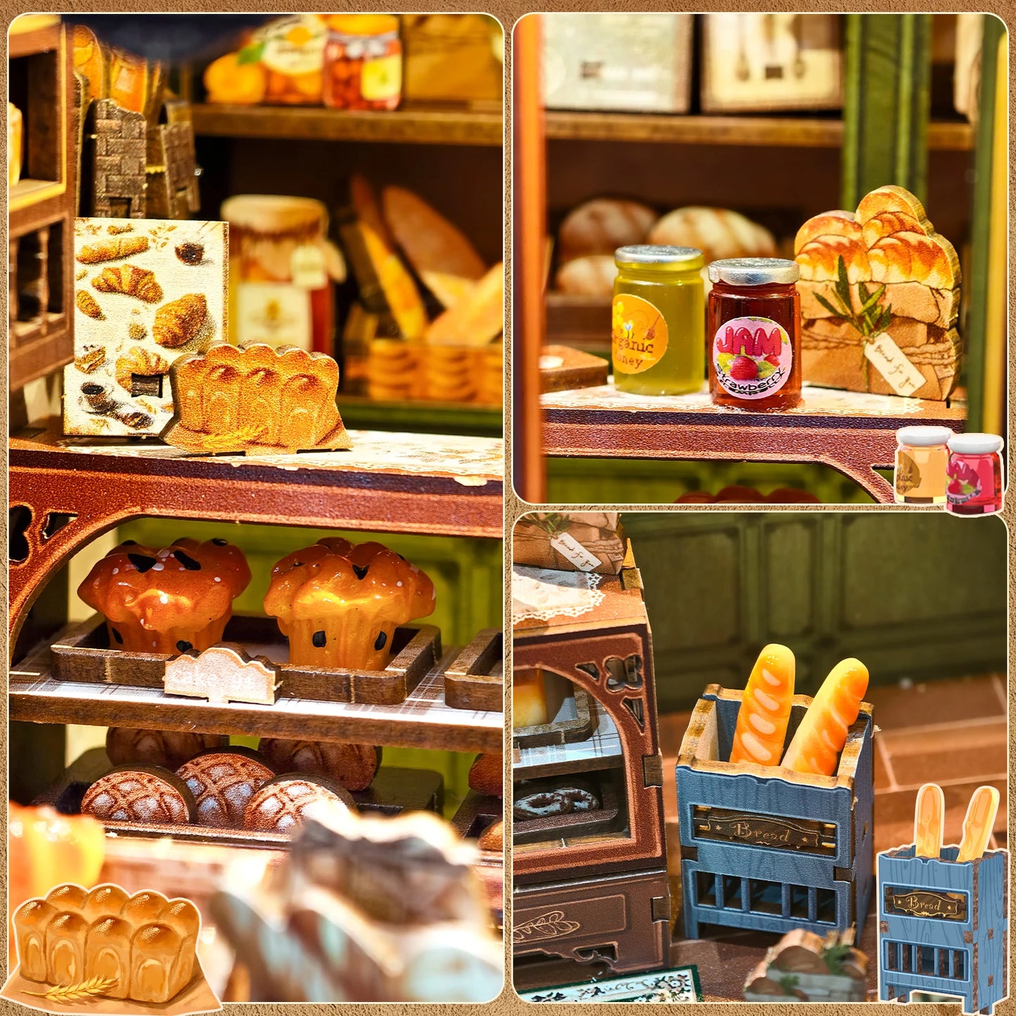 Mrs. Hunt Bakery - 3D Wooden Book Nook Kit - TryNooki