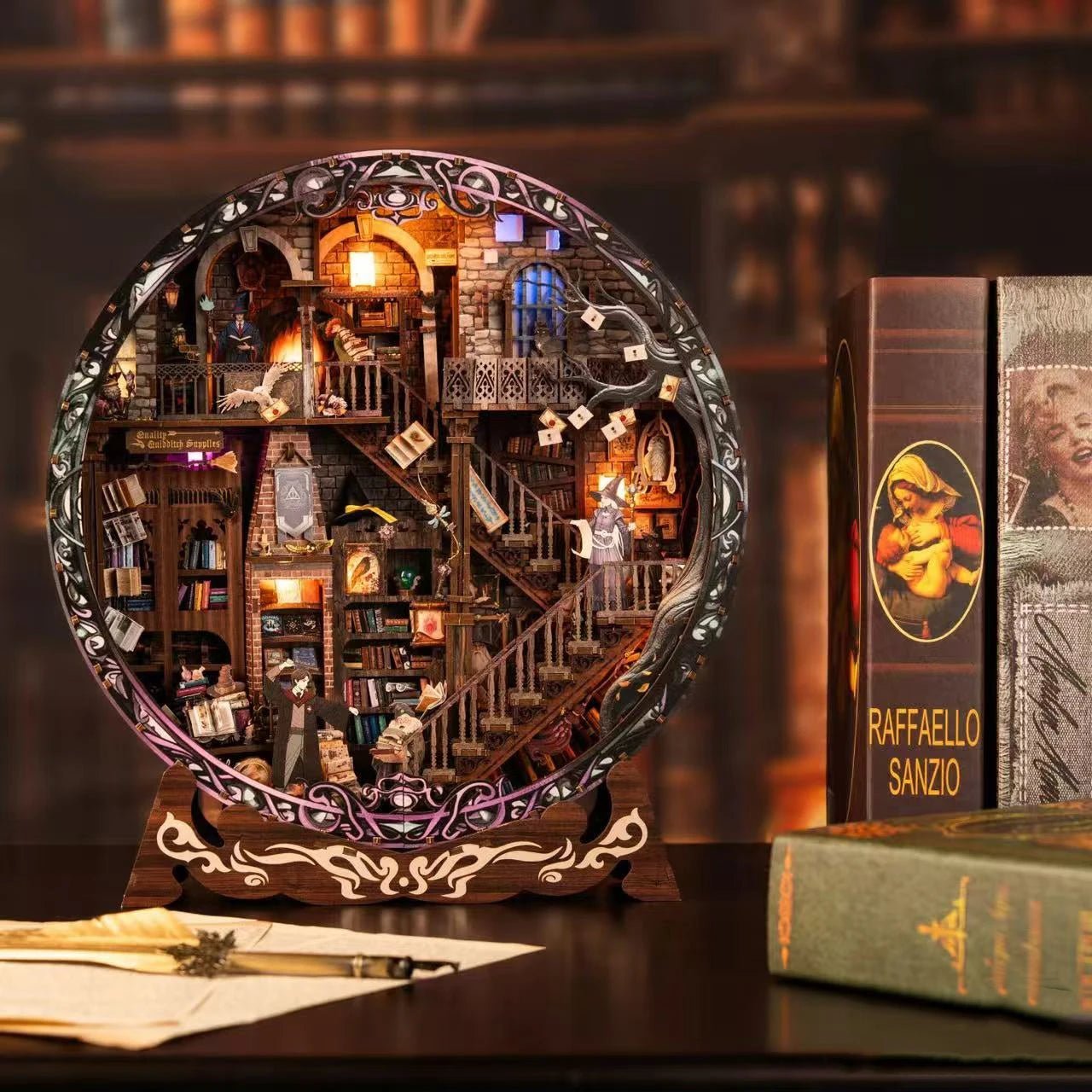 Magic Library Casa - DIY Wooden Miniature Dollhouse Kit - NookFan