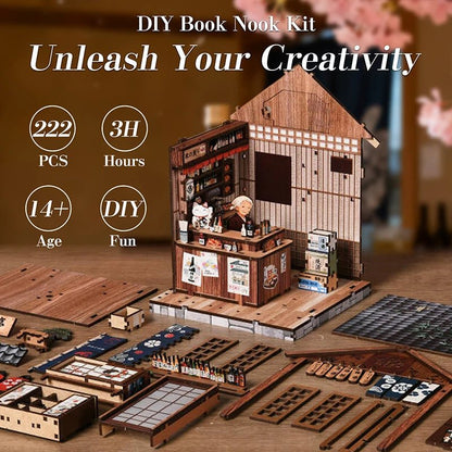 "Tranquil Izakaya" DIY Wooden Bookend Kit - TryNooki