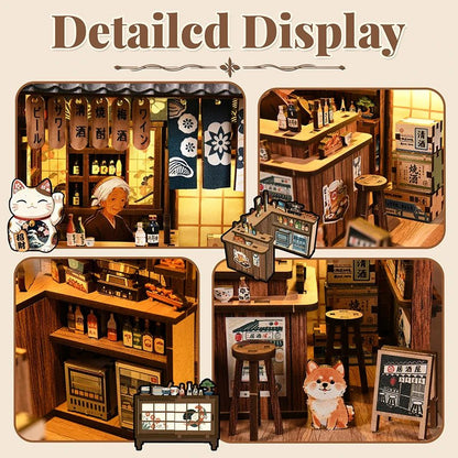 "Tranquil Izakaya" DIY Wooden Bookend Kit - TryNooki