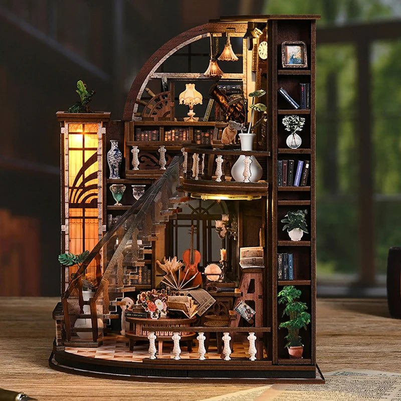 Bacchus Bookstore - DIY Miniature Dollhouse Kit - TryNooki