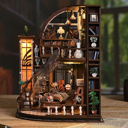 Bacchus Bookstore - DIY Miniature Dollhouse Kit - TryNooki