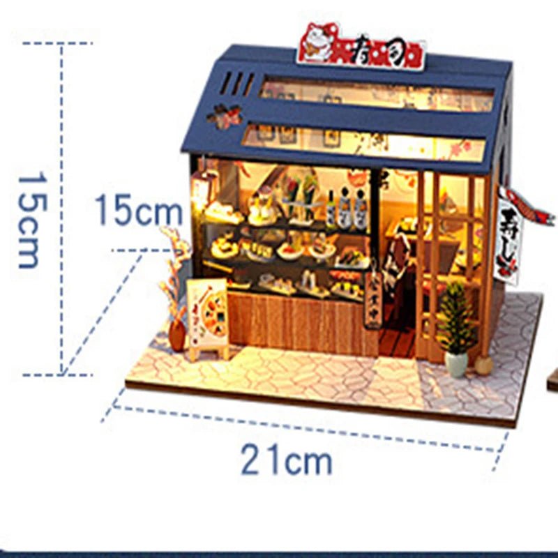 Sushi Shop - DIY Miniature World Kit - TryNooki