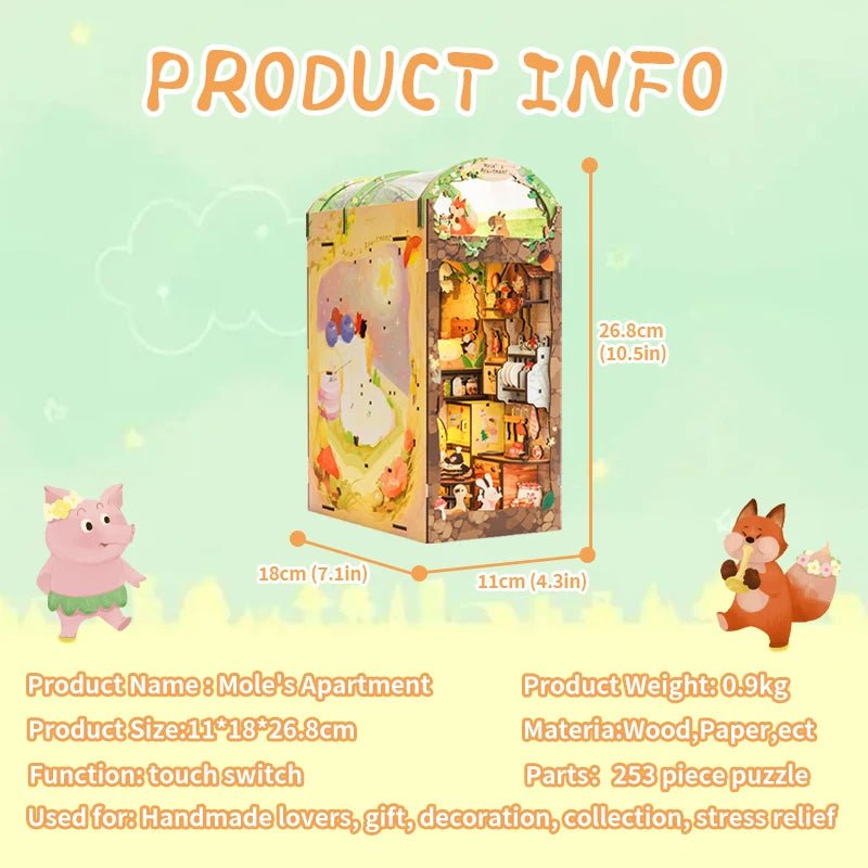 Mole's Apartment - DIY Book Nook Kit - TryNooki