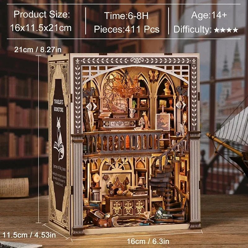 Traveler's Bookstore DIY Book Nook Kit - NookFan