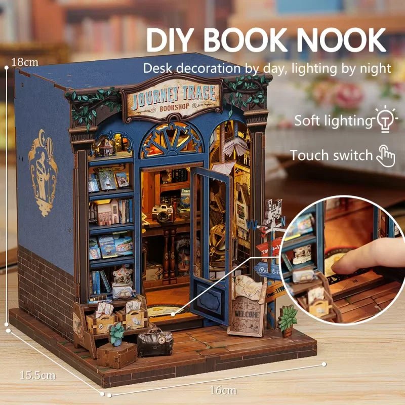 Journey Trace Bookshop - DIY Book Nook Kit - TryNooki