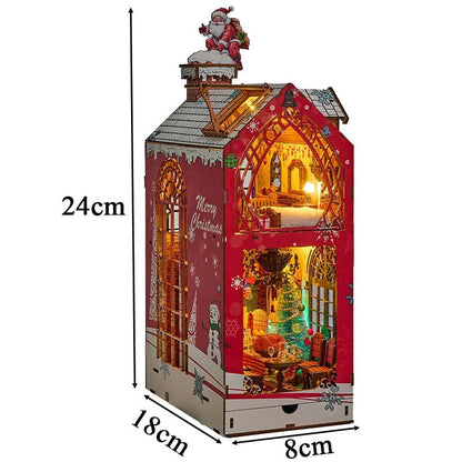 Snowy Santa's Retreat - DIY Christmas Book Nook Kit - TryNooki