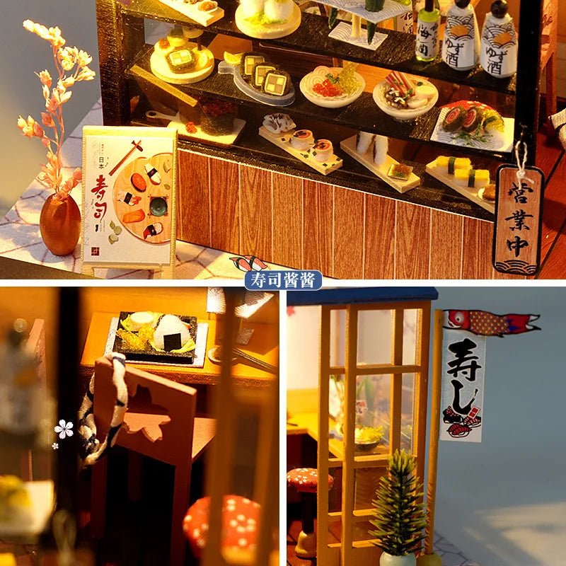 Sushi Shop - DIY Miniature World Kit - TryNooki