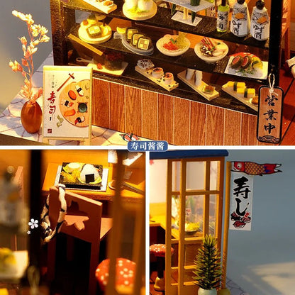 Sushi Shop - DIY Miniature World Kit - TryNooki